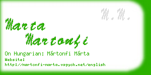 marta martonfi business card